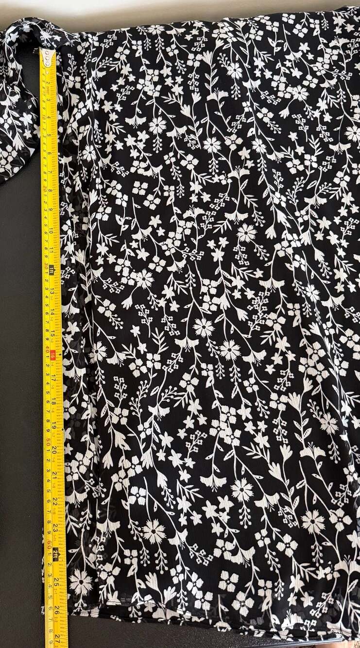 Calvin Klein Women's Black and White Floral Ruffle Sleeve Dress Size 8 - Picture 7 of 7